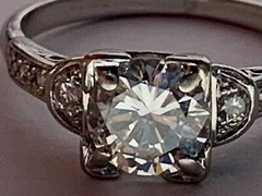 Estate Diamond Ring,Platinum, 10% Iridium Diamond Ring! Antique,Transitional Cut