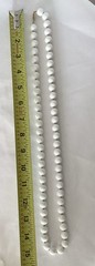 Vintage White Bead Gold Tone Necklace(no Brand) AND Clip On Earrings (Trifari)