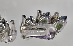 Vintage Weiss Smoky Crystal Rhinstone “Black Diamond” Bracelet & Earrings Set