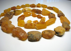 Raw Massive Genuine Unpolished Baltic Amber Necklace 43 g. 29 in !!!