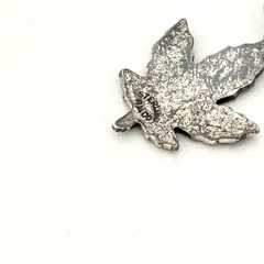 Vintage 925 Sterling Silver Maple Leaf Charm Pendant
