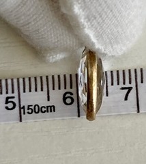 14k Yellow Gold Filled Quartz Pendant Chain Necklace Y Drop 15in plus 4in Drop