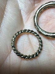Mixed Lot of Jewelry 4 rings total 3 Braided Brass Metal & 1 Natural Vary Sizes