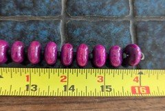 Vintage 80s Matching Necklace And Bangle Bracelet Painted Wood Set