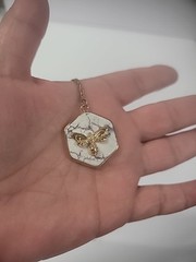 Vintage Gold Tone Chain Womens Necklace Pendant Butterfly Jewelry Costume