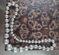 Vintage Signed Alpaca Silver Tone Graduated Ball Bead Necklace 27 1/2 inches