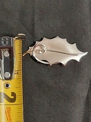 Star Art Brooch Holly Leaf 40’s -50’s Sterling