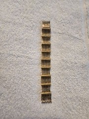 Vintage 1940s Roger Edet Paris Gold-Toned Architectural Link Bracelet Modèle Dép
