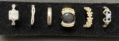 ✨Lot Of 6 Vintage To Now Beautiful Gemstone Estate Rings, All Size 9✨