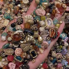 Boho Acrylic Czech Beads Mix – Colorful DIY Jewelry Making Craft Supplies Lot