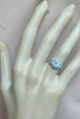 Platinum Vintage Filigree 1.50ct. Natural Old Euro Diamond Sapphire Ring 1920’s