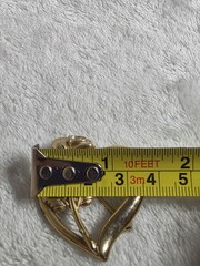 Princess Diana Memorial Heart Rose Brooch Gold Tone Legacy Love RDC Signed