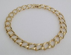 Unsigned Gold Tone Collar Necklace