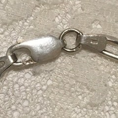 Vintage Sterling Silver Figaro Chain Necklace Italy 925 29″ layering statement
