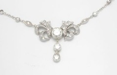 Beautiful Original Antique 3.00 CTW. DIAMONDs 14 K Gold NECKLACE 16′ 9.6 grams
