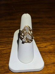 Vintage Gold and 5 Diamond Cocktail ring