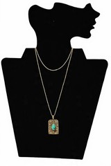 VTG Sterling Silver Green Eilat Moses Stone tablet w/ Jerusalem Pendant Necklace