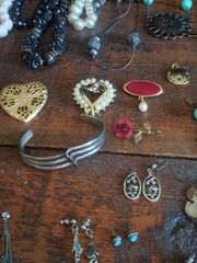 Lot Vintage Costume Jewelry Modern Mixed Wear Craft Resell Necklace Earrings Etc