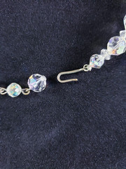 Vintage Aurora Borealis AB Crystals Beaded Necklace & Earrings