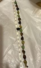 Adjustable Choker Princess Necklace Facet Green Amber Bead Lucite Acrylic Resin