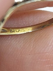 Vintage Art Deco BELAIS 18k Gold Filigree Delicate Ring Size 8
