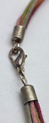 Vintage 1940s Lucite Flower Necklace Rhinestone Center 60mm Pendant Choker 14 in