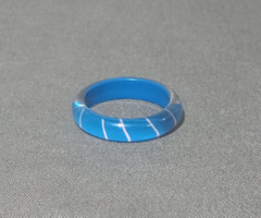 Vintage Hand Painted Lucite Resin Acrylic Ring – Size 7.5 – One of A Kind