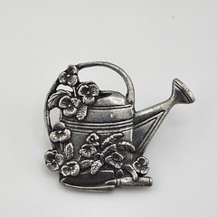 Vintage Birds And Blooms Watercan Flower Brooch Limited Edition 1999