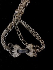 VTG CELEBRITY NY SILVER TONE CONVERTIBLE DIFFERENT LOOKS TASSEL NECKLACE CHIC