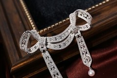 Sterling Silver 925 Gold Plated Pearl Brooch Wedding Vintage ArtDeco Butterfly