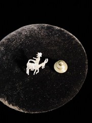 Vtg 800 Silver Nasreddin Hodja Riding Donkey Backwards 800 Silver Tie Clasp EUC