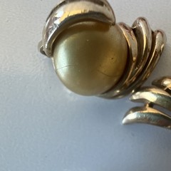 VTG 7 Pair Mixed Lot ClipOn Earrings Faux Pearl Metal Gold Silver Japan