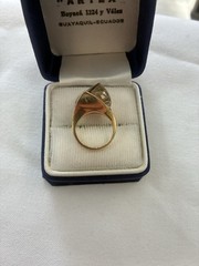 VINTAGE ESTATE STRELL 14k GOLD SMOKEY QUARTZ RING SIZE 4 FREE SHIPPING 🆓📬