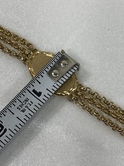 Vtg Speidel Gold Tone Oval ID 3 Chain Bracelet 7” Blank Unused! Ready To Engrave