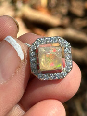 Antique Natural Fire Opal Necklace