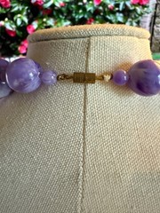 Vintage Purple chunky necklace set earrings Japan NOS excellent 1950s Retro