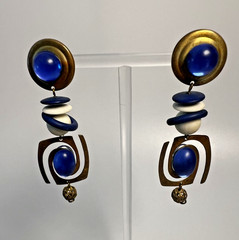 10 PAIRS Statement Earrings 1980s 1990s incl Erwin Pearl, Clip and Post Styles