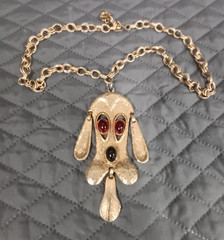 Vintage DeLizza & Elster Juliana Necklace 1970’s Dog