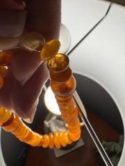 Vintage Genuine, Baltic Amber Necklace 46 G Honey Butterscotch Cognac Beads 17“