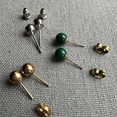 3 Pair Vintage Stud Earrings