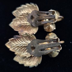 Lot of 14 Vtg Earrings Warm Gold & White Clip-On & Screwback Austria Japan Coro