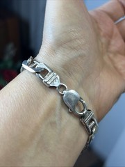 28. Vintage Sterling 925 Mariner Link Chain Bracelet 8 3/4″. 29.1g. Italy Unx