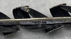 Vintage Theodor Klotz Teka Modernist 835 Silver Pin Brooch GERMANY~Twisted Rope