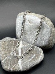 Vintage USSR 925 Silver Rolo Chain Size 21 In Weight 12 g.