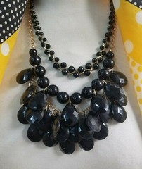 Vintage 21pc BLACK & GOLDTONE Jewelry Lot IOWA HAWKEYES GO HAWKS! MMLot 31