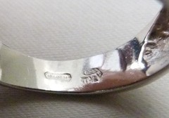 CLASSIC ITALY MODERNIST SCULPTURAL CHUNKY STERLING SILVER RING SIZE 7 1/2