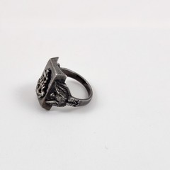 WWII USN Sterling Silver Sweetheart Ring Size 5.25 US Navy 1940s Militaria