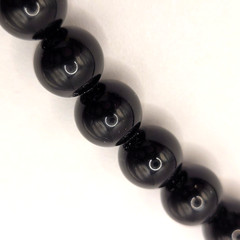 Jet Black w Bright Yellow Beaded Professional Necklace Steelers Colors 26 In