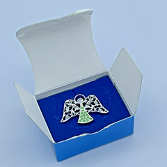 Avon 2008 August Birthstone Heavenly Angel Brooch IOB