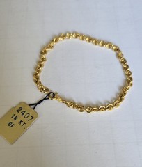 Vintage 80’s NOS 14k Gold Filled Chain Tennis Bracelet 7″ Brand New